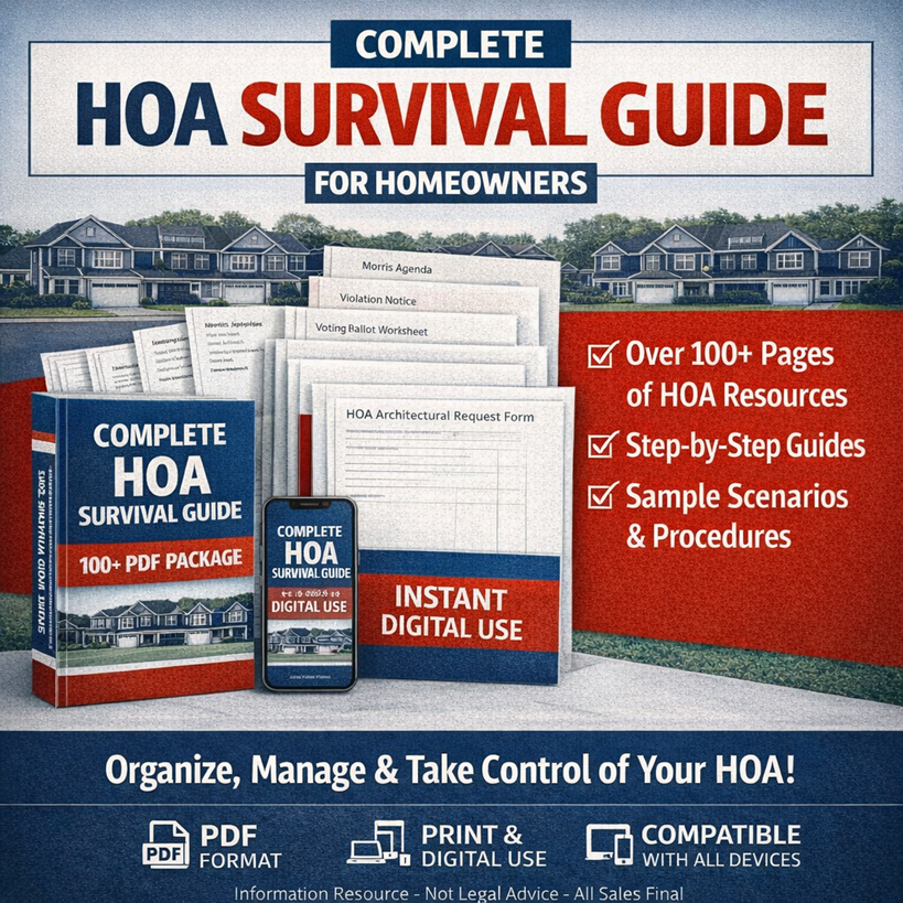 HOA Survival Guide - Digital Download - NO TEMPLATES INCLUDED